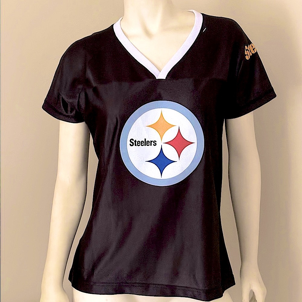 NEW Steelers Roethlisberger #7 NFL Team Apparel women’s V-neck jersey